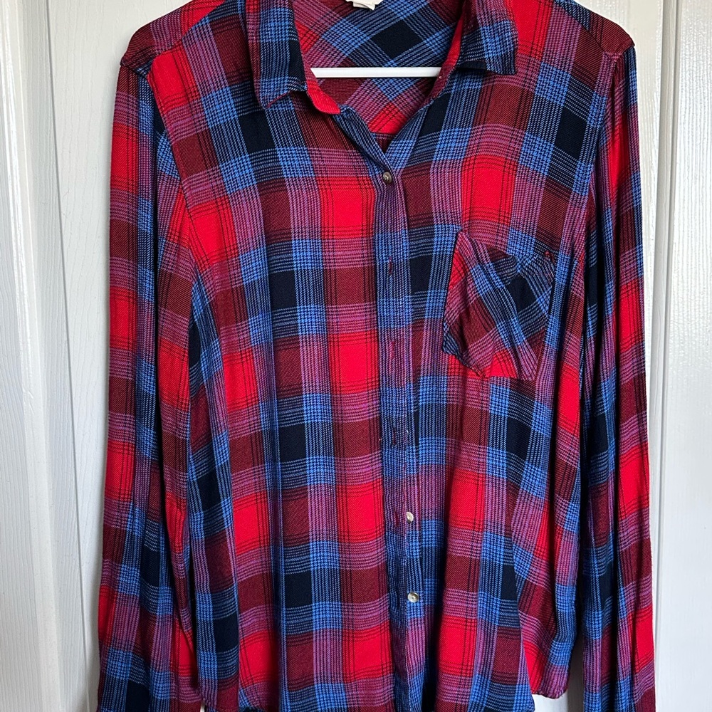 Aeropostale Red and Blue Plaid Shirt
